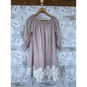 CAARA off the shoulder linen dress size small